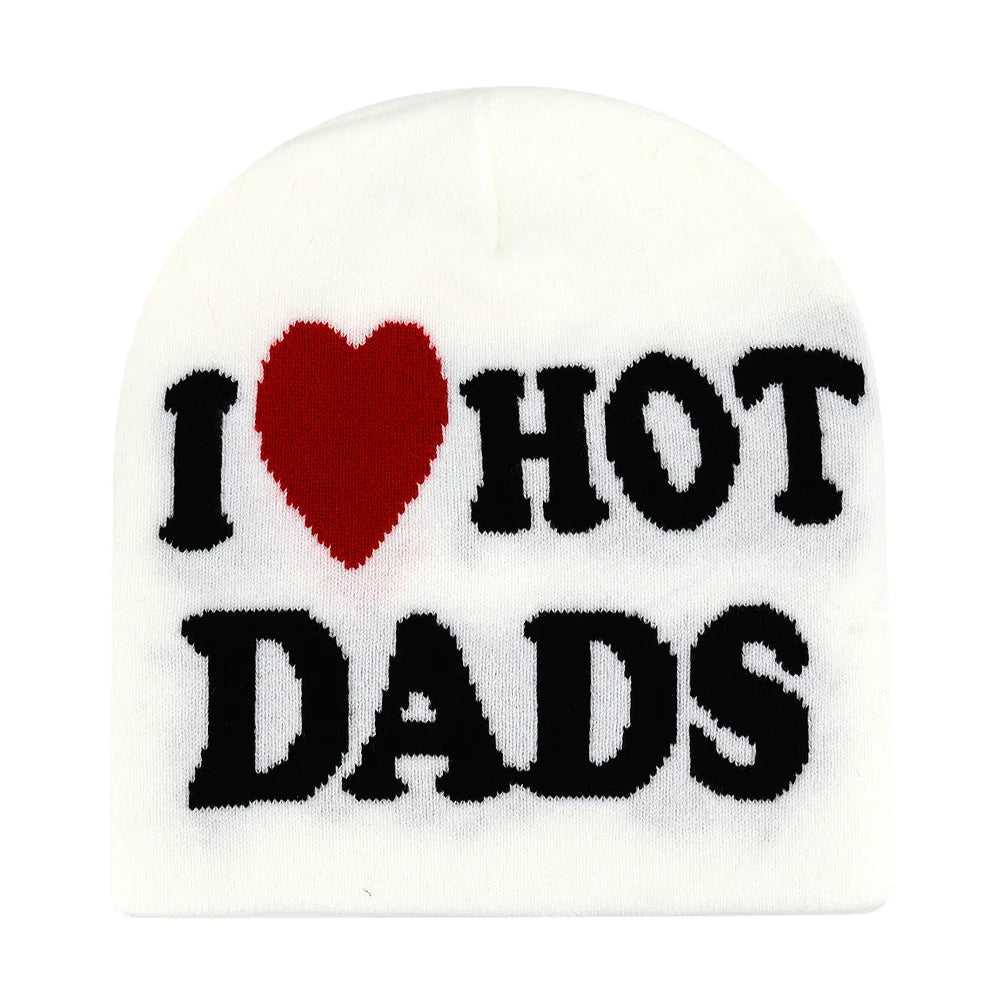 Graphic Knit Beanie with Letter and Pattern Style Options