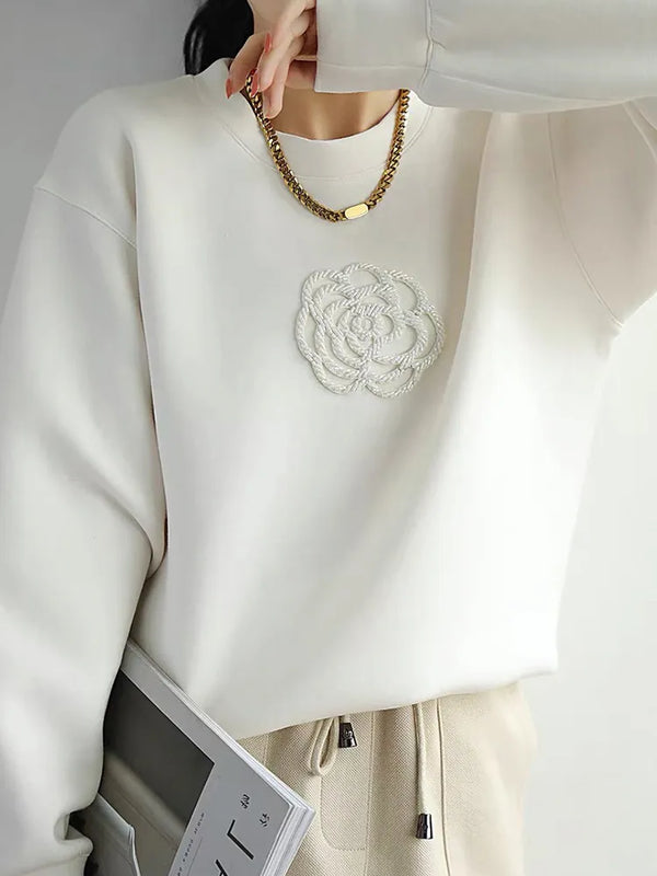 Korean Fashion Black White Pullovers O Neck Sweatshirts Patchwork Tops Autumn Winter Long Sleeve Kawaii Pulls Streetwear Casual