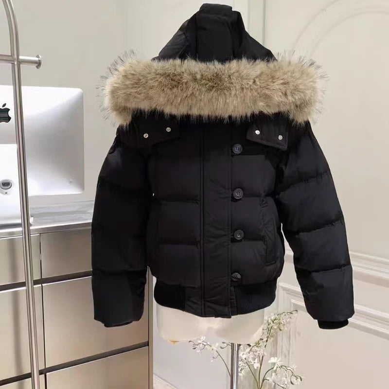 Women's Quilted Hooded Cropped Jacket for Layered Outfits