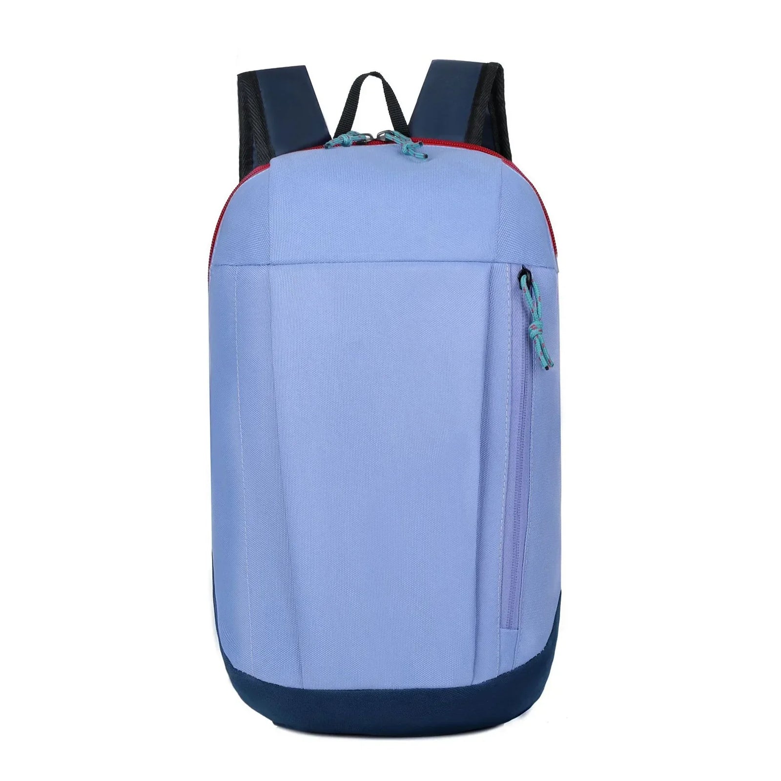 Compact Plain Backpack with Front Zipper Pocket and Twin Shoulder Straps
