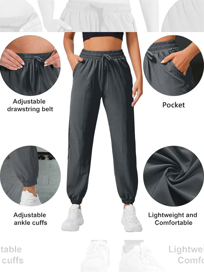 Women's Drawstring Pocket Workout Pants