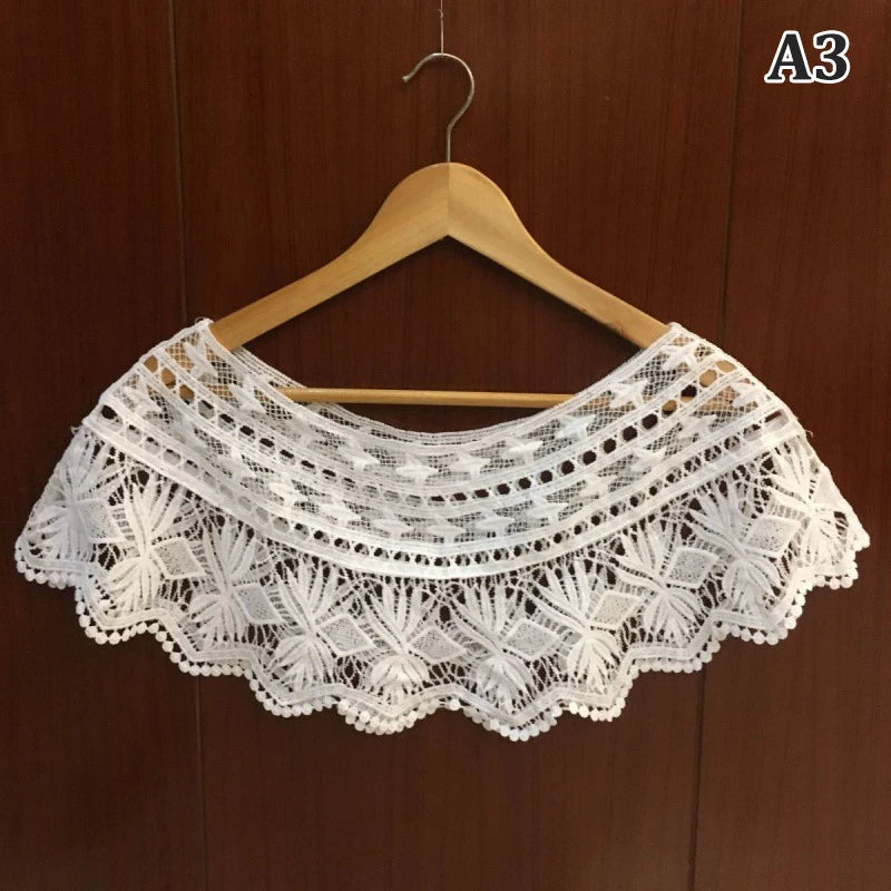 Crochet Floral Lace Capelet for Layering over Dresses and Tops