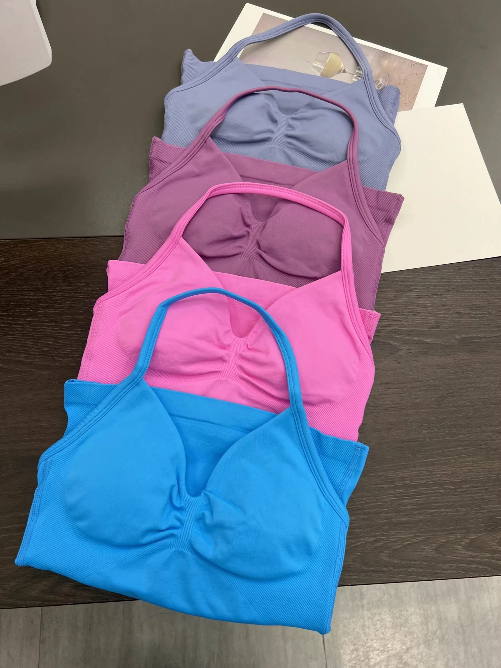 Women's V Neck Strappy Longline Tank Top For Workout Outfits