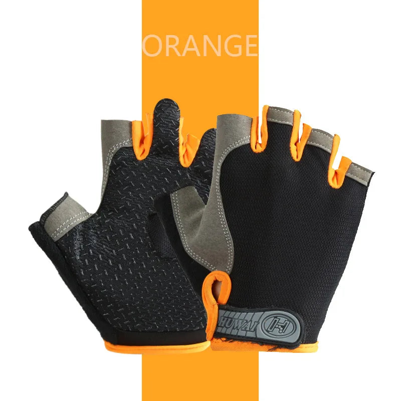 Fingerless Cycling Gloves with Adjustable Short Wrist Straps