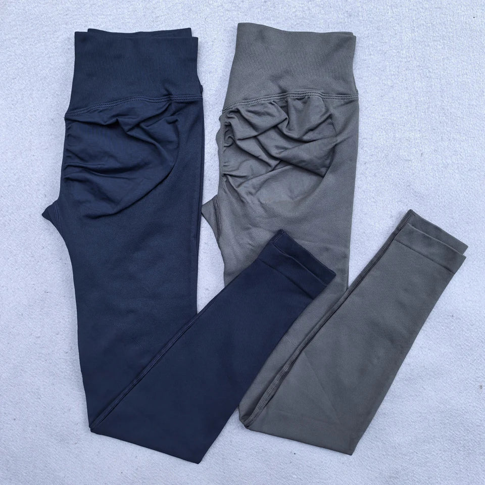 Women’s Ribbed-Waist Yoga Leggings