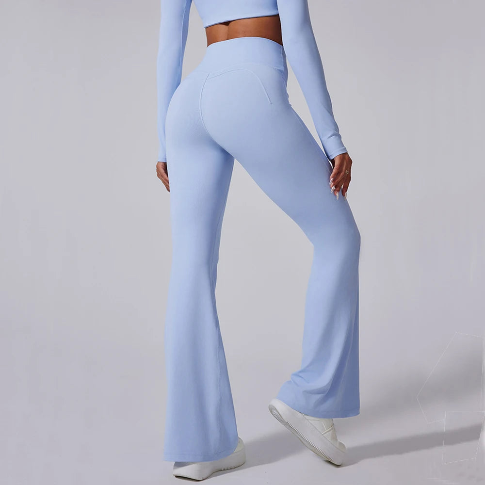 Women's High Waist Flared Leggings For Workout Outfits