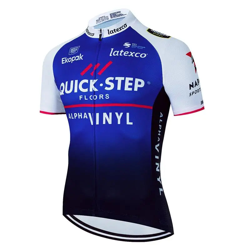 Short Sleeve Zip-Front Cycling Jersey with Pockets for Spring and Summer