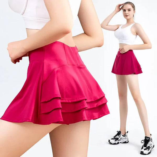Cloud Hide Women Golf Tennis Skirts Sports Pocket Pleated Skirt Fitness Girl Dancing Shorts Quick Dry Gym Workout Running Skorts