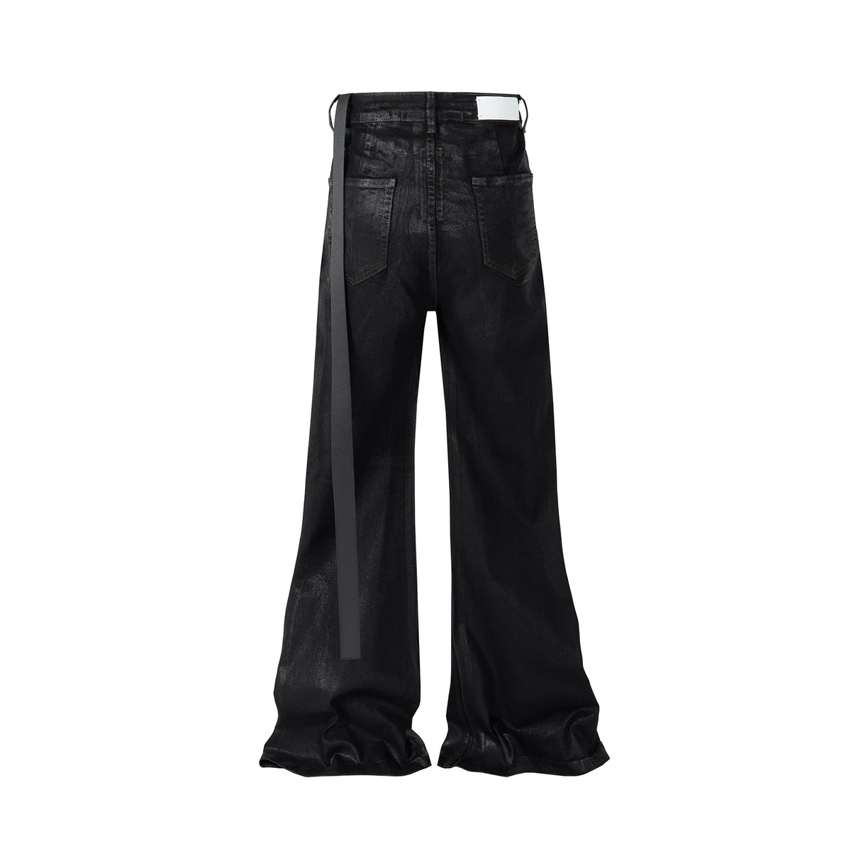 Men's Coated Look Flared Denim Jeans for Casual Everyday Wear