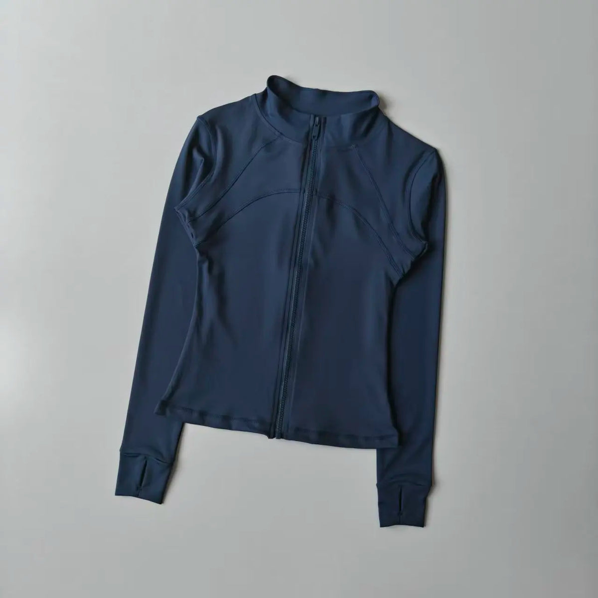 Stand Collar Long Sleeve Full Zip Yoga Training Jacket