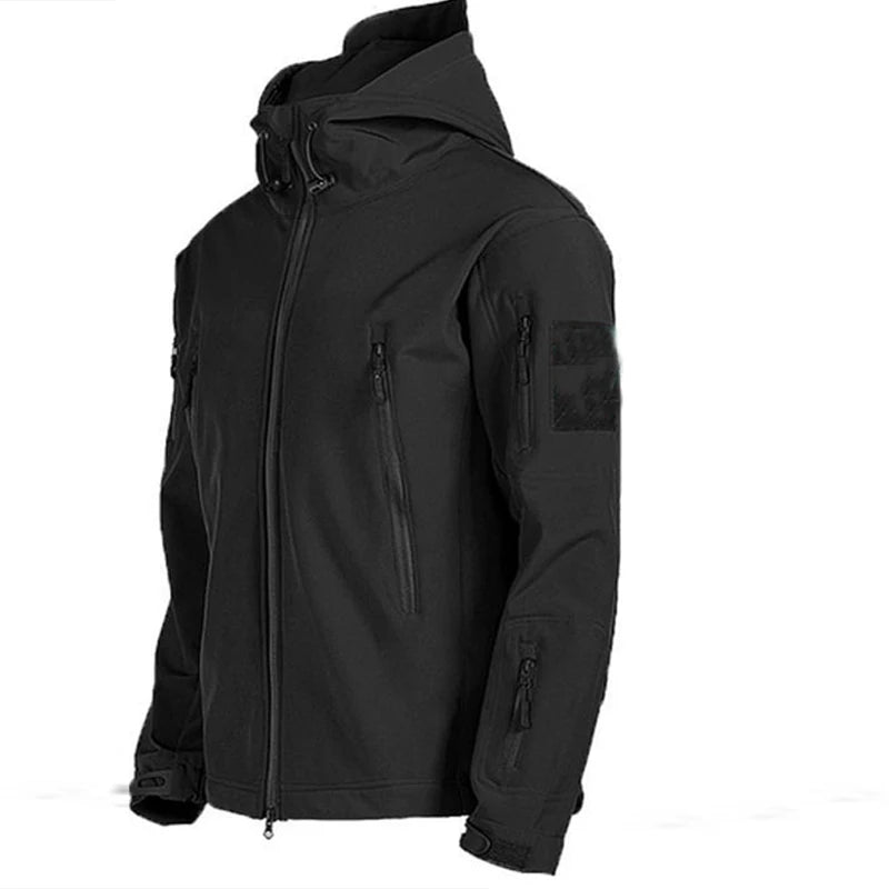 Outdoor Hooded Jacket and Trouser Clothing Set with Style Options