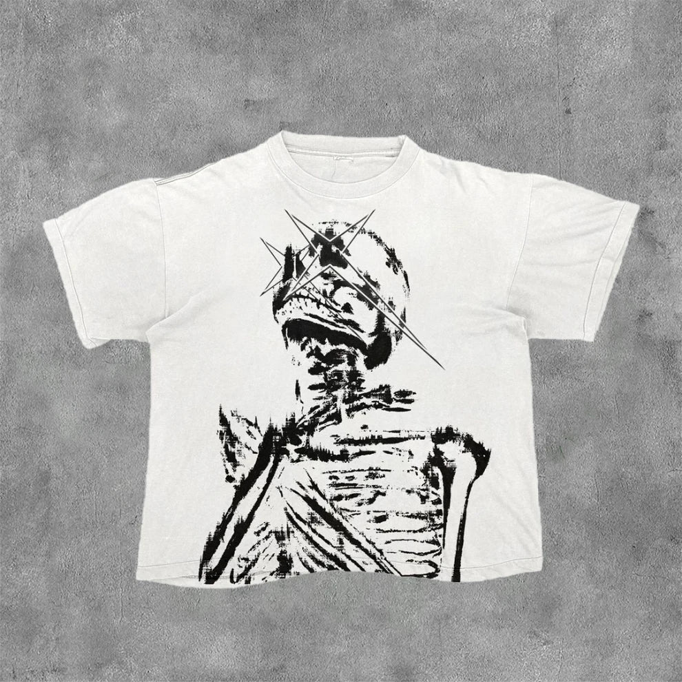Graphic Crew Neck Short Sleeve Casual Pullover T Shirt