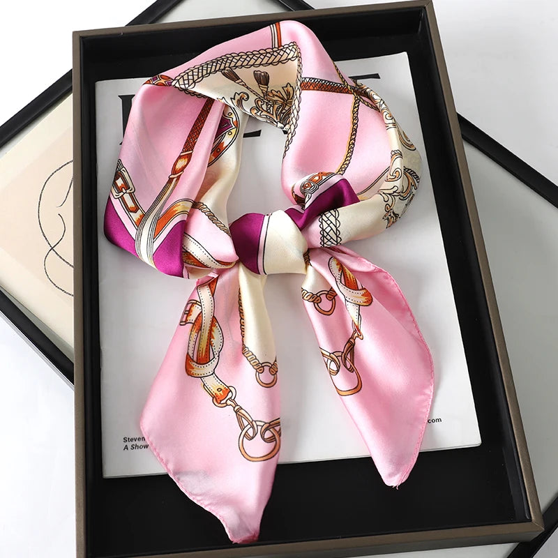 Floral Print Large Square Scarf for Draped Wrap Styling