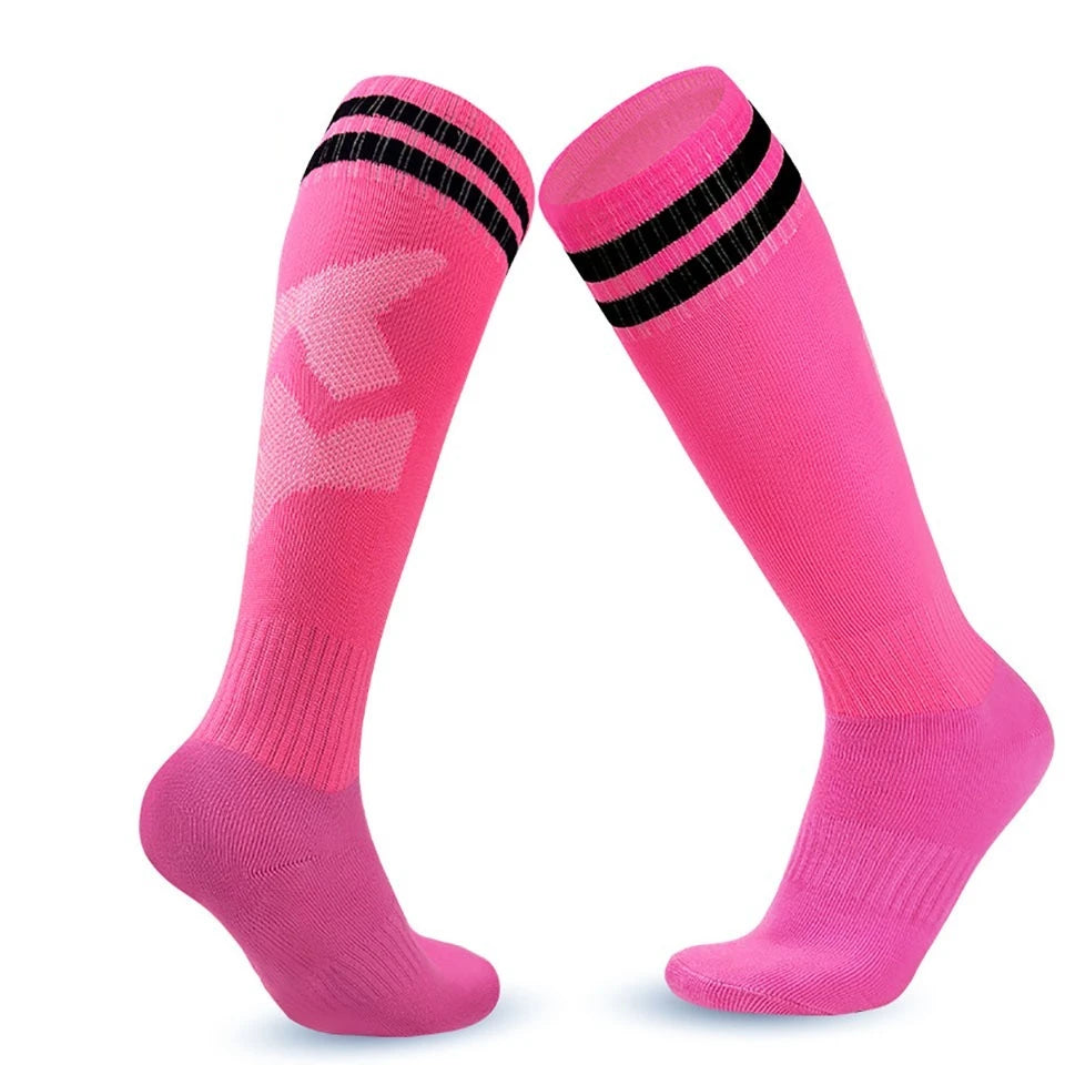 Striped Cuff Football Socks with Adult and Child Size Options