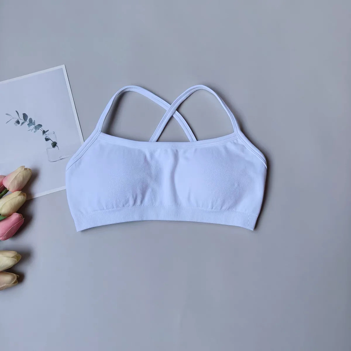 Women's Thin Strap Cross Back Sports Bra