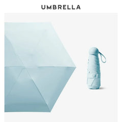 Folding Lightweight Mini Umbrella Rain Women Portable Travel Capsule 5 Folding Women Umbrella Windproof Umbrellas Parasol