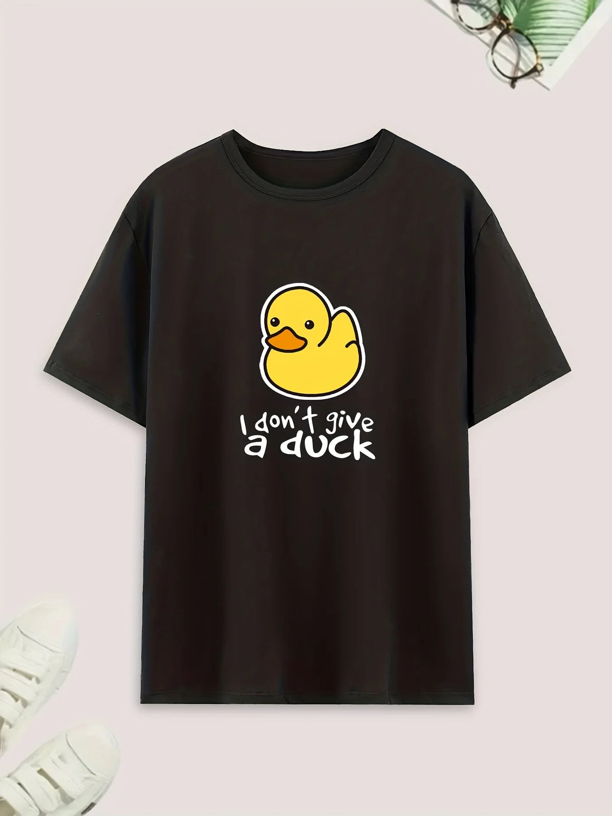 Men's Duck Print T Shirt and Shorts Pajama Set