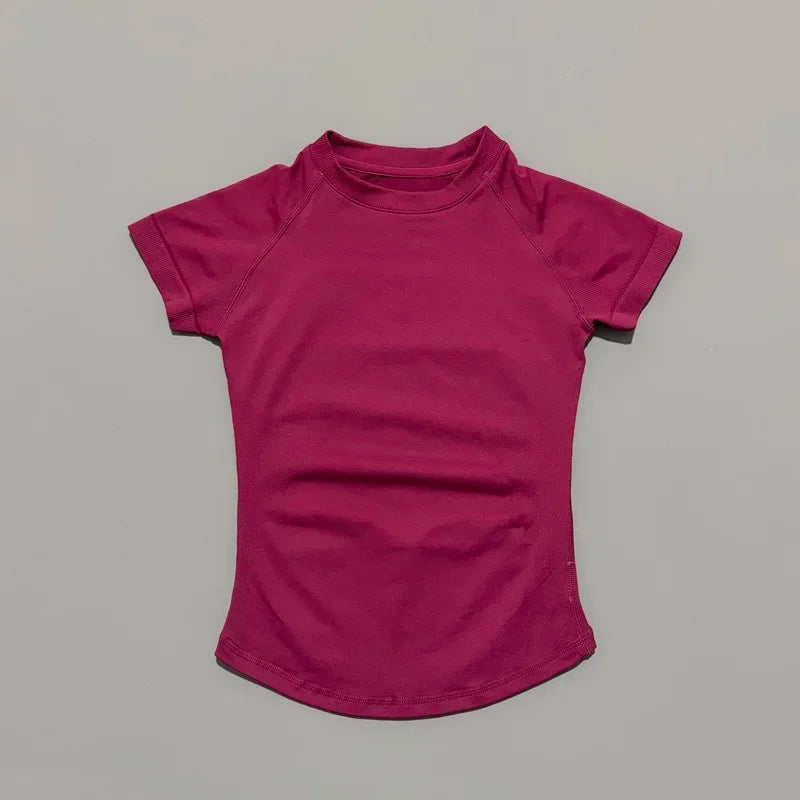 Women's Crew Neck Short Sleeve Sports T-shirt For Workout Outfits