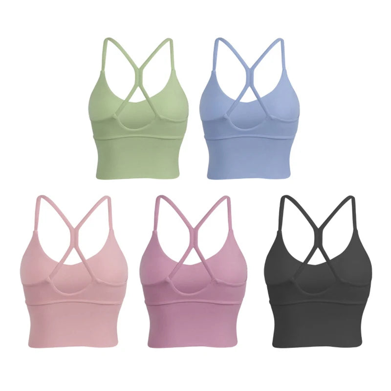 Women's V Neck Cross Back Longline Tank Top