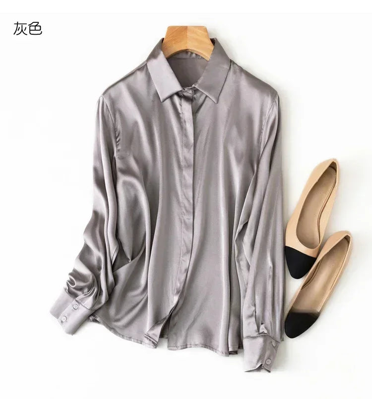 Women's Collared Long Sleeve Shirt