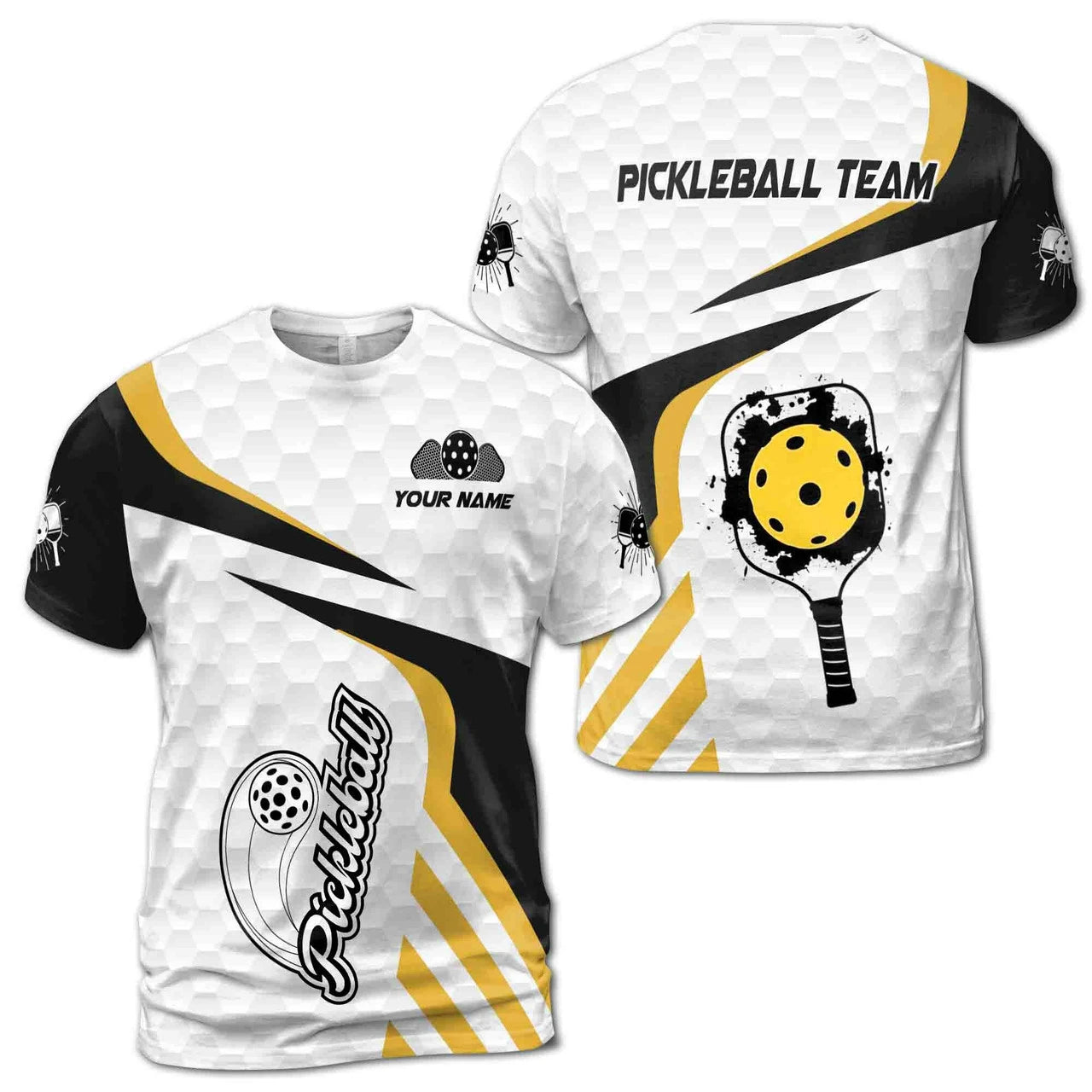 Pickleball Graphic Short Sleeve Crew Neck Sports T Shirt
