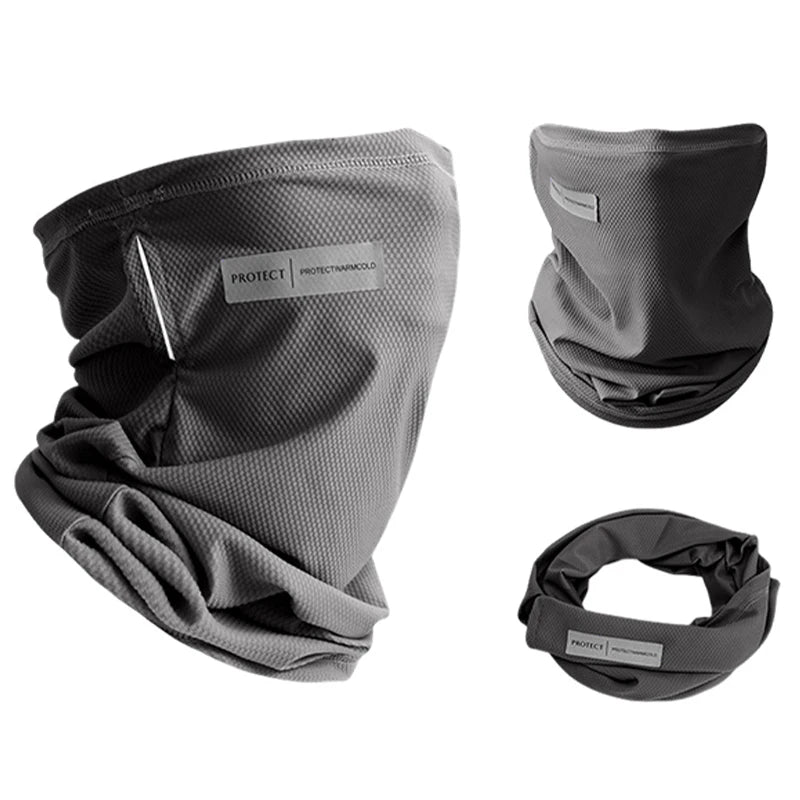 Solid Neck Gaiter Scarf with Lower Face Coverage
