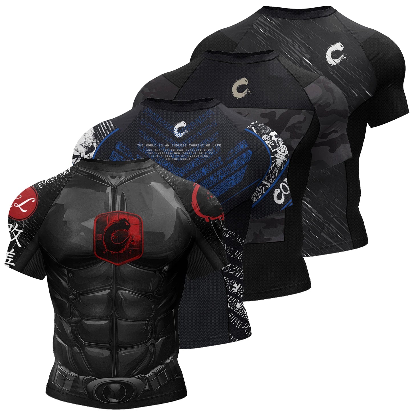 Robot Graphic Compression Short Sleeve T-shirt For Sports Outfits