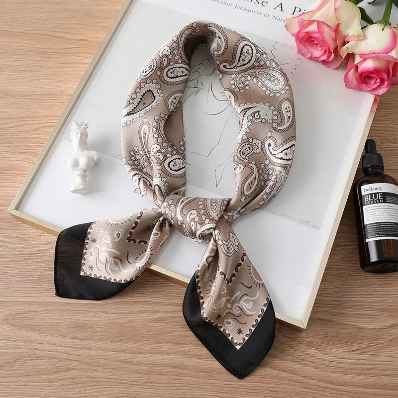Patterned Square Scarf with Paisley and Houndstooth Style Options