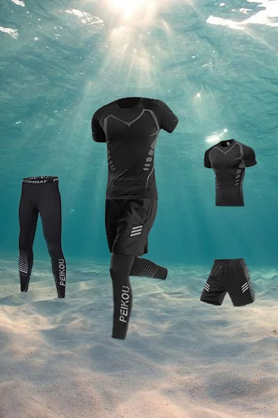 Men's Full Body Swimsuit with Long and Short Sleeve Style Options
