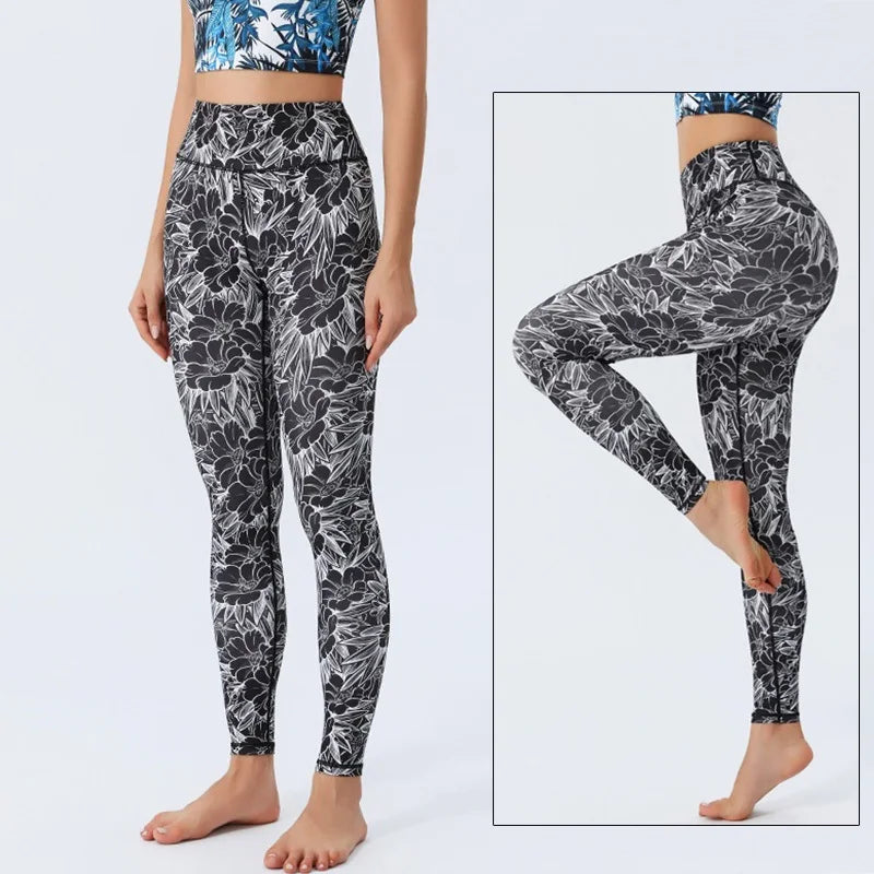 Women's Printed High-Waist Workout Leggings