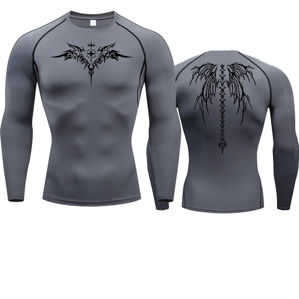 Fitted Sports Compression Shirt with Original Sleeve Style Options