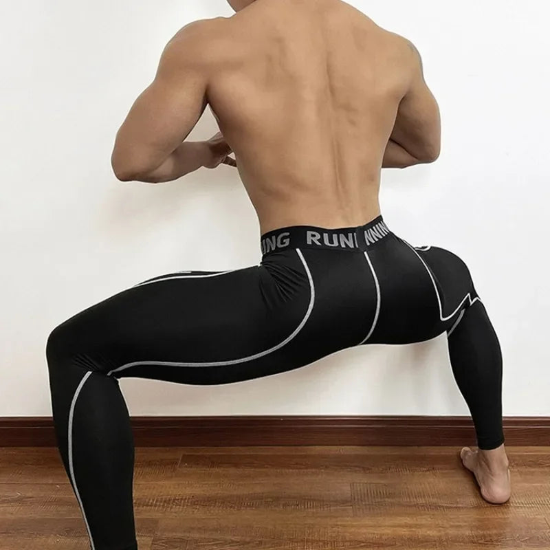 Men's Fitted Training Leggings for Gym and Running