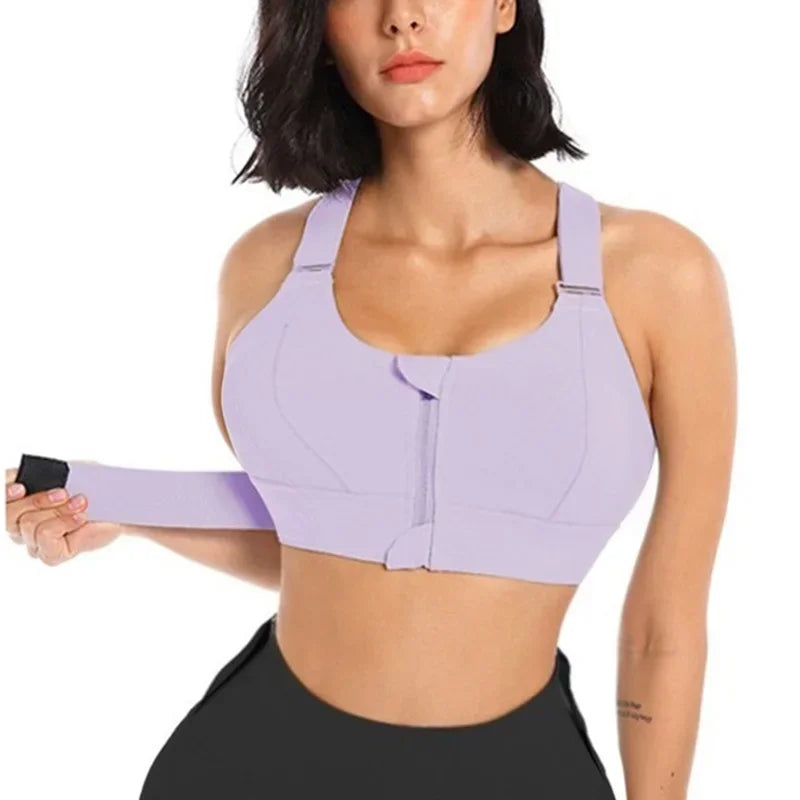 Women's Zip-Front Sports Bra