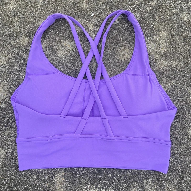 Women's Thin Strap Cross Back Sports Bra