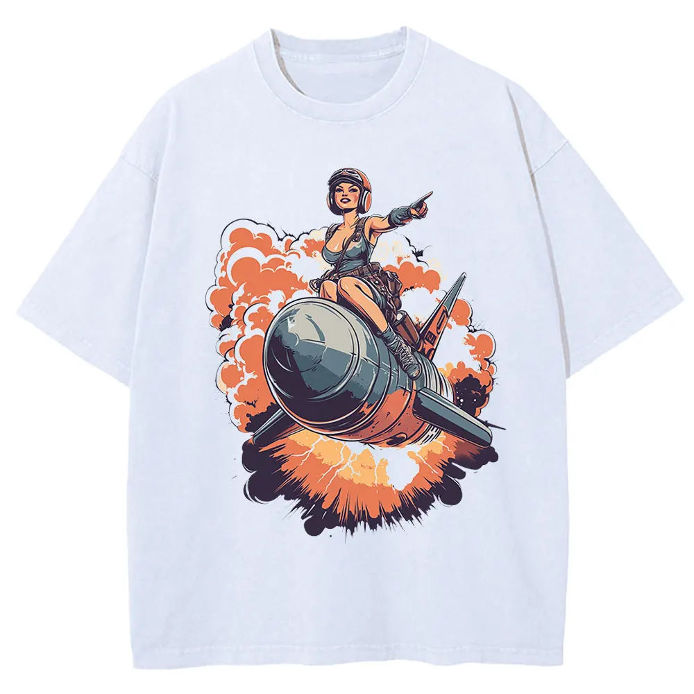 Beer Bottle Bomb Anime Oversized Graphic Tee