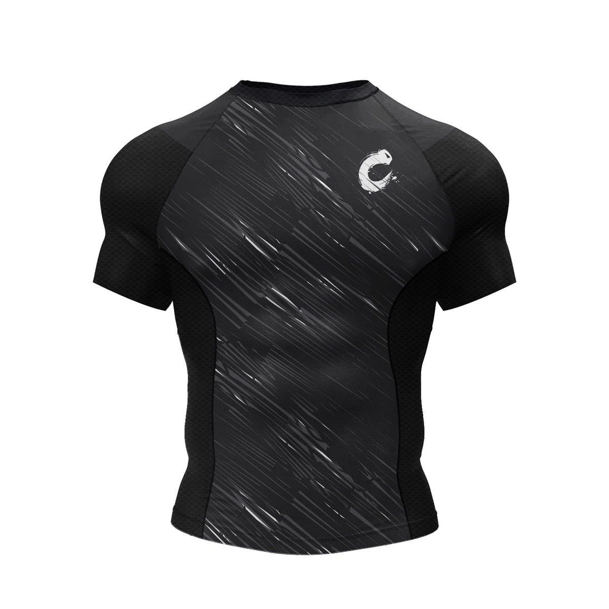 Robot Graphic Compression Short Sleeve T-shirt For Sports Outfits