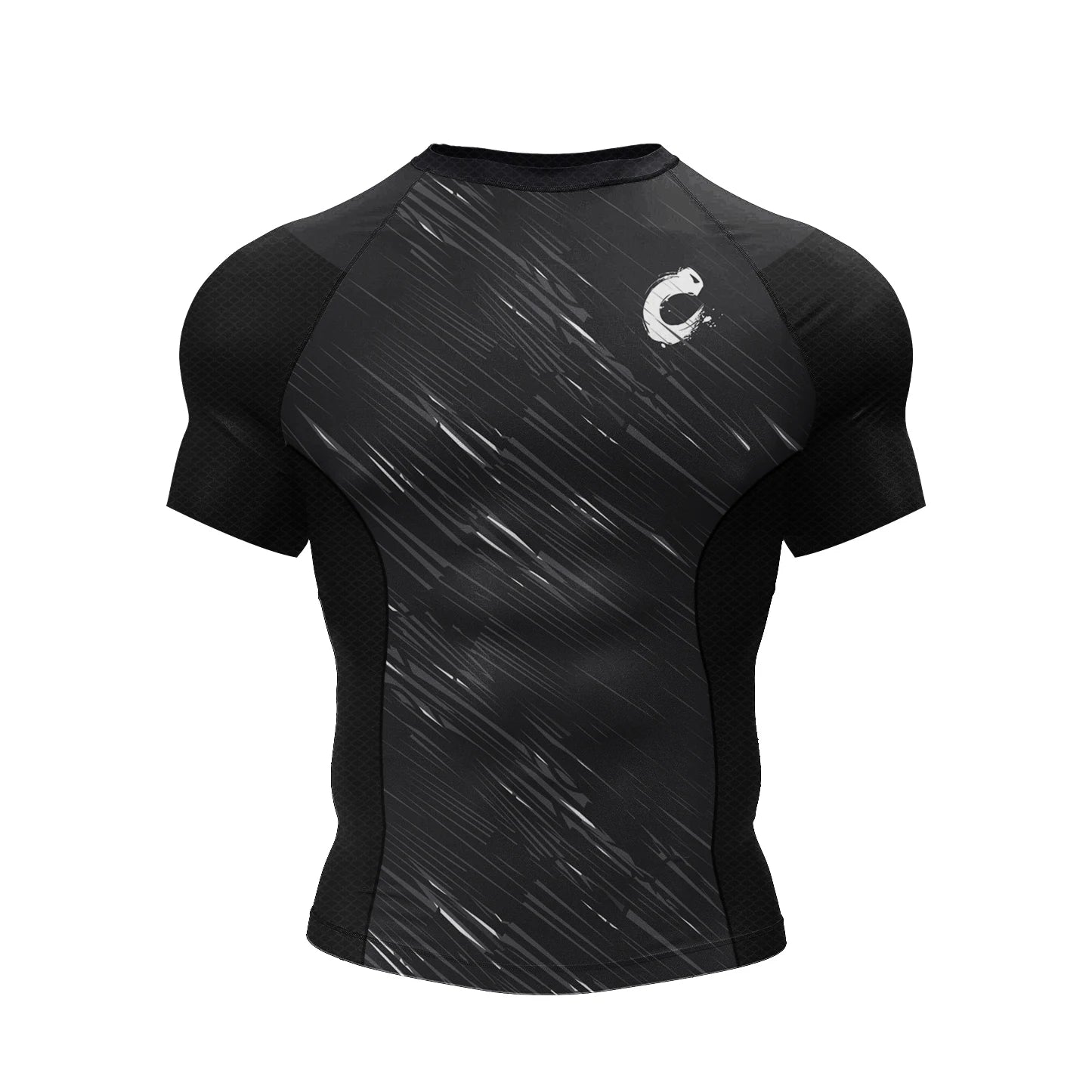 Robot Graphic Compression Short Sleeve T-shirt For Sports Outfits