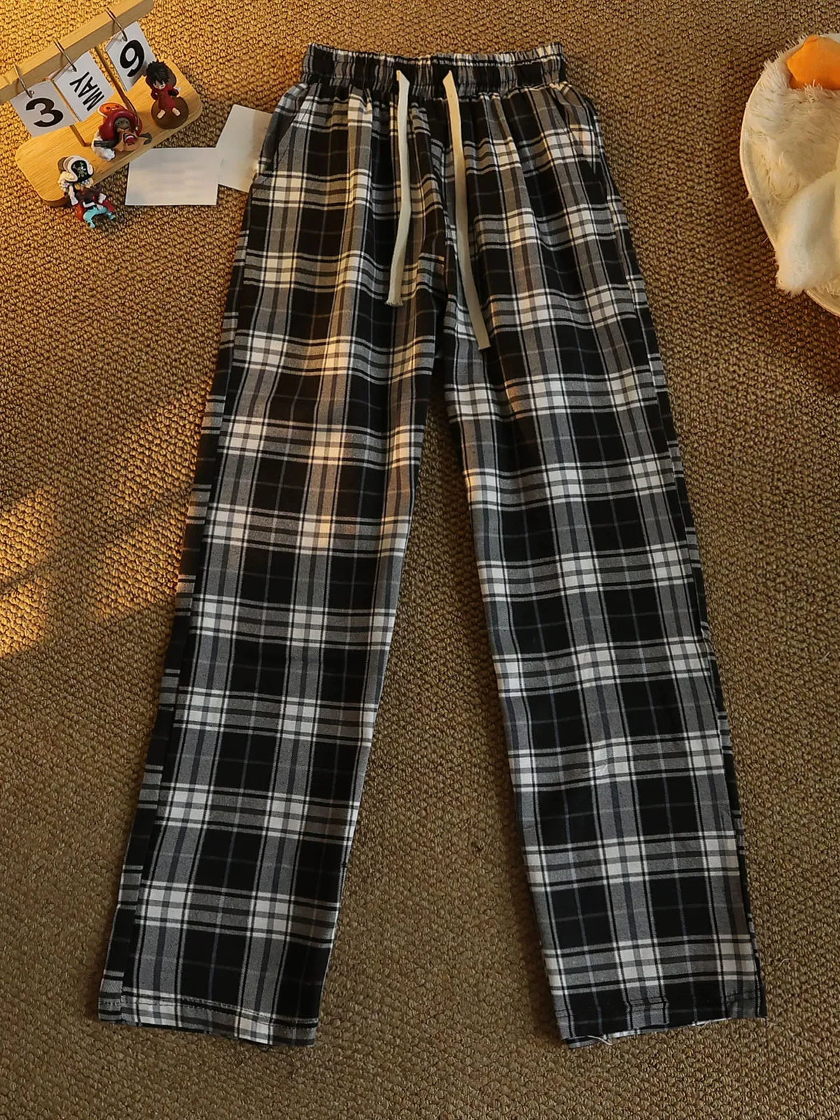 Full Length Loose Fit Casual Streetwear Pants with Waistband