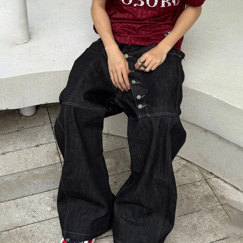 Men's Wide Leg Denim Jeans for Casual Everyday Wear