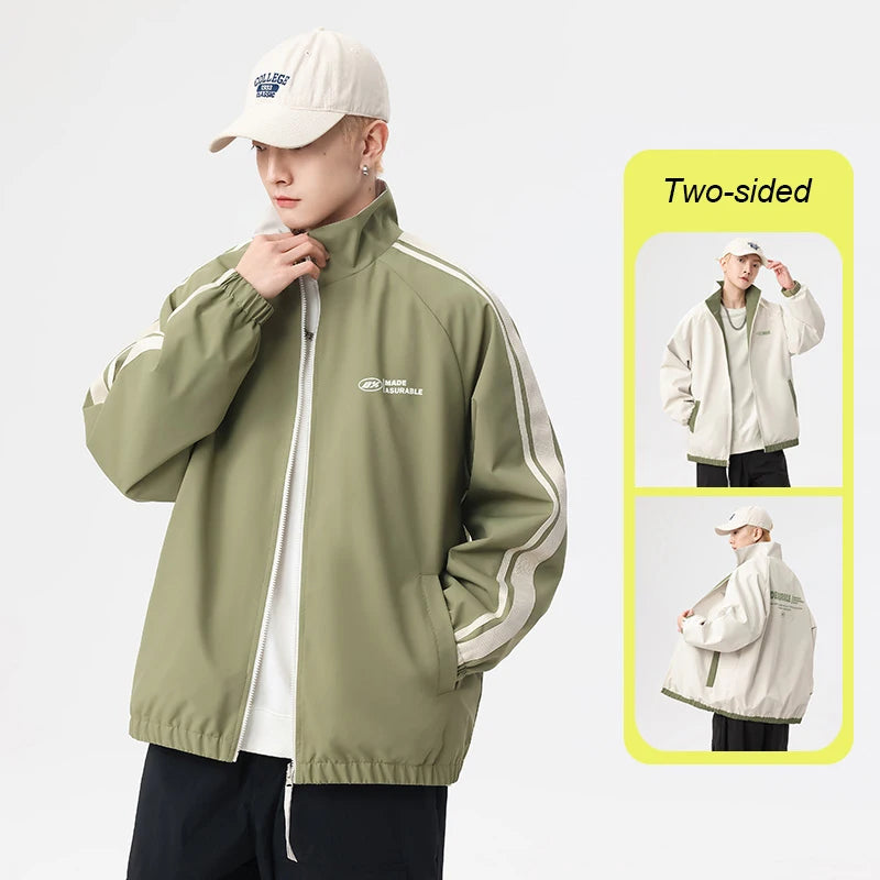 Reversible Contrast Stripe Jacket