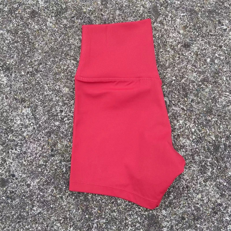 Women's High Waist Nylon Blend Biker Shorts with Colour Options
