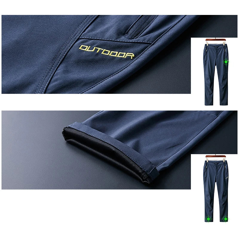 Outdoor Hooded Jacket and Trouser Clothing Set with Style Options