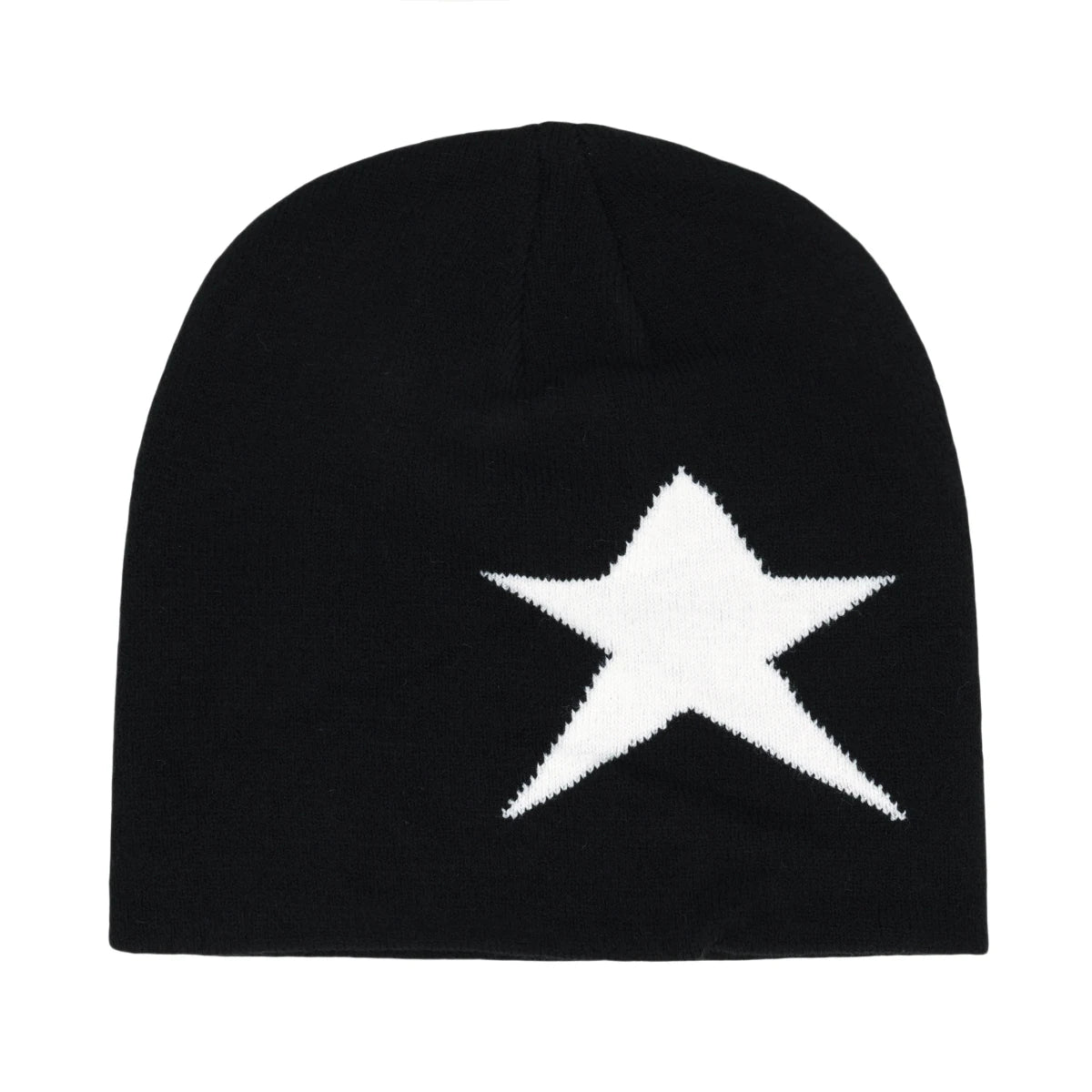 Graphic Knit Beanie with Letter and Pattern Style Options