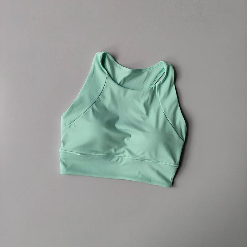 Women's High Neck Racerback Sports Bra
