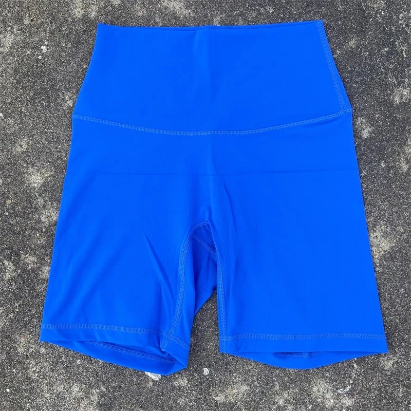 Women's High Waist Nylon Blend Biker Shorts for Yoga and Training