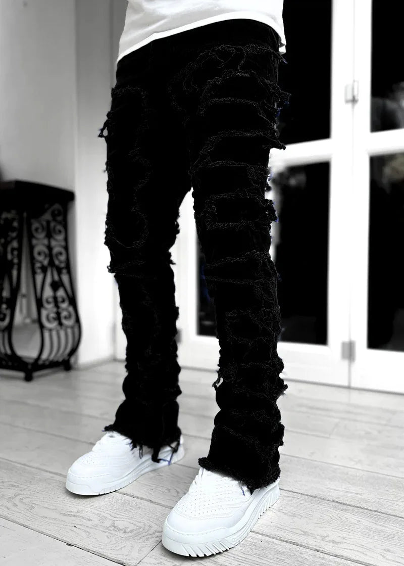 Men's Distressed Slim Fit Denim Jeans for Casual Everyday Wear