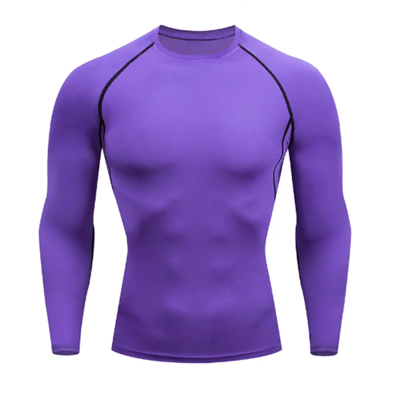 Fitted Crew Neck Long Sleeve Compression T Shirt