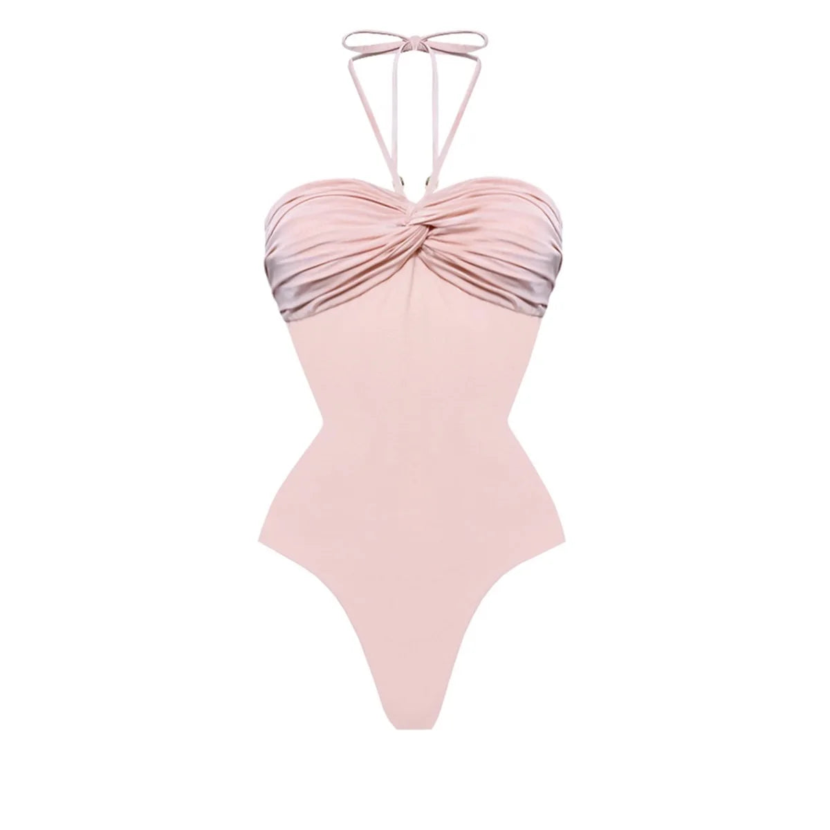 Striped Cutout One-Piece Swimsuit with Long Skirt