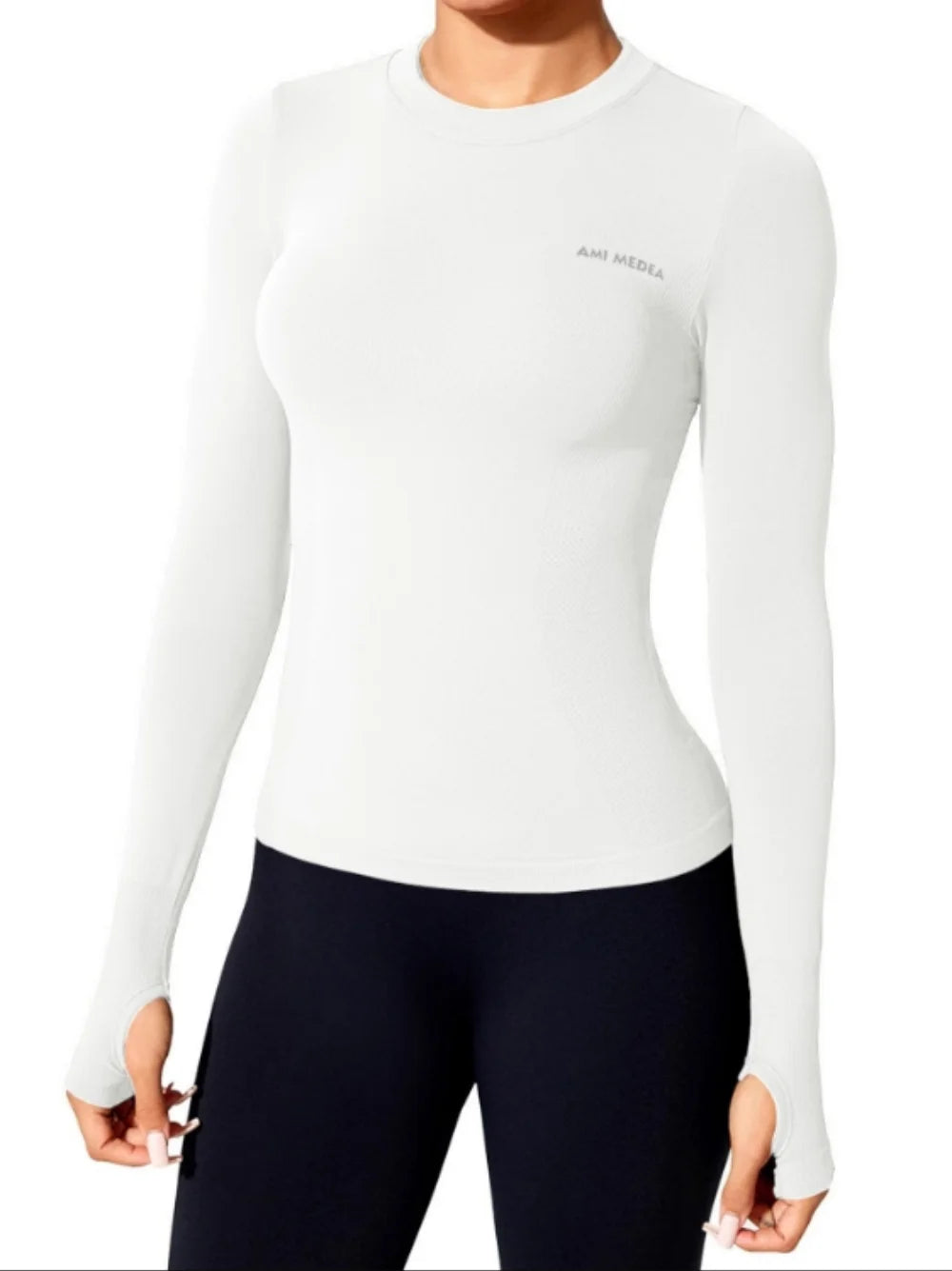 Women's Crewneck Long-Sleeve Workout Top