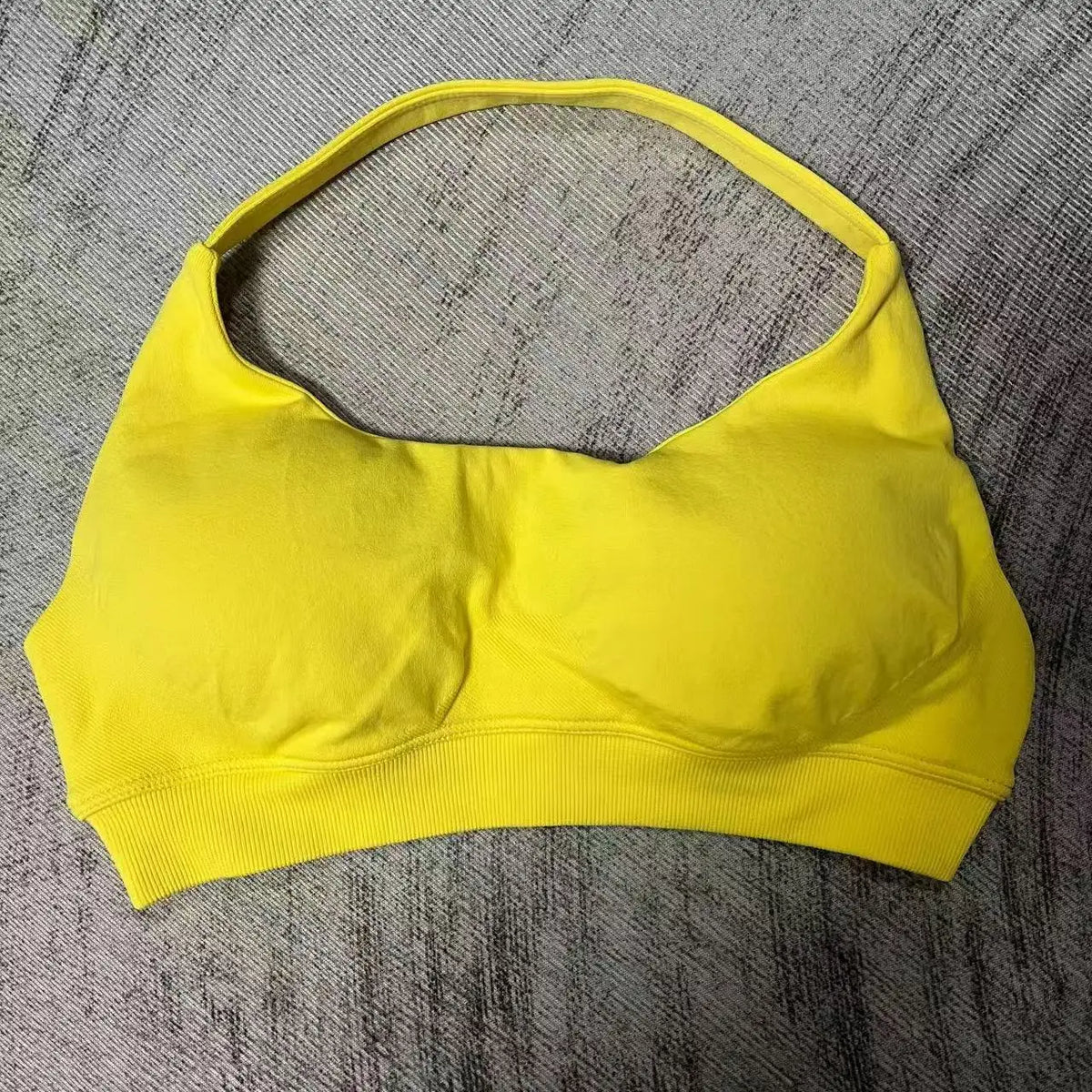 Women's Ruched Halter Neck Sports Bra
